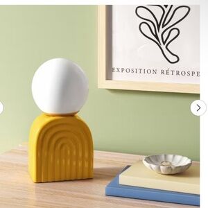 Modern Yellow and White Ceramic Orb light